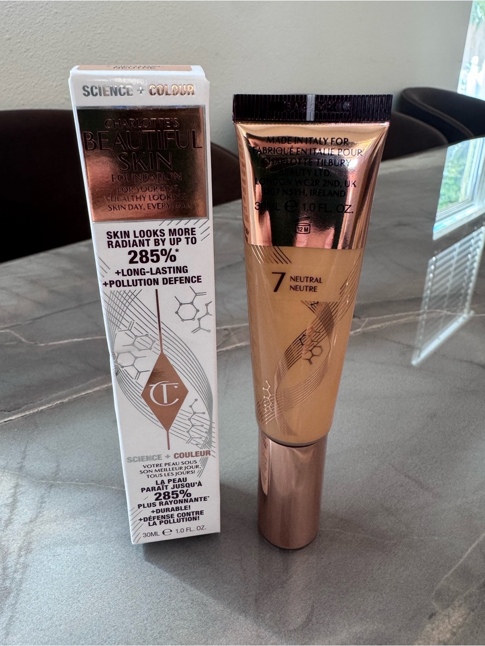 Charlotte Tilbury Beautiful Skin Foundation Tube in Neutral 7